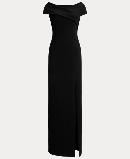 Lauren Ralph Lauren Women's Faille Off-the-Shoulder Gown - Black