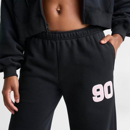 Women's Nithtke Studio Fleece Medium-Weight "90" Mid-Rise Wide-Leg Pants - Pink Foam