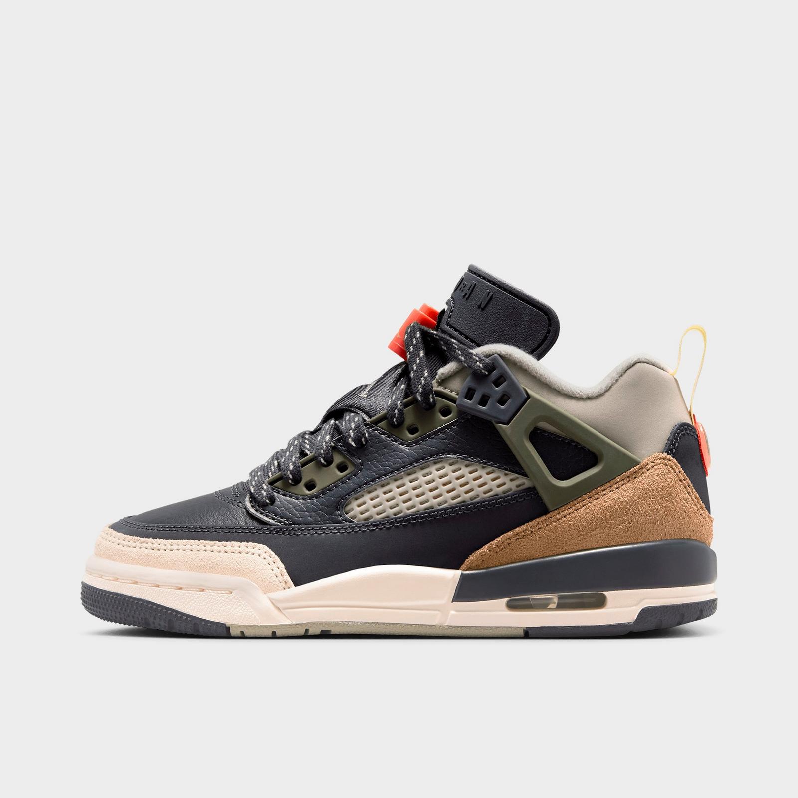 Big Kids' Jordan Spizike Low Casual Shoes - Anthracite/Light Wild Mango/Cargo Khaki/Spruce Fog - view 1