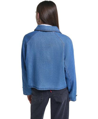 Levi's Women's Reversible Trench Jacket - Medium Wash Denim