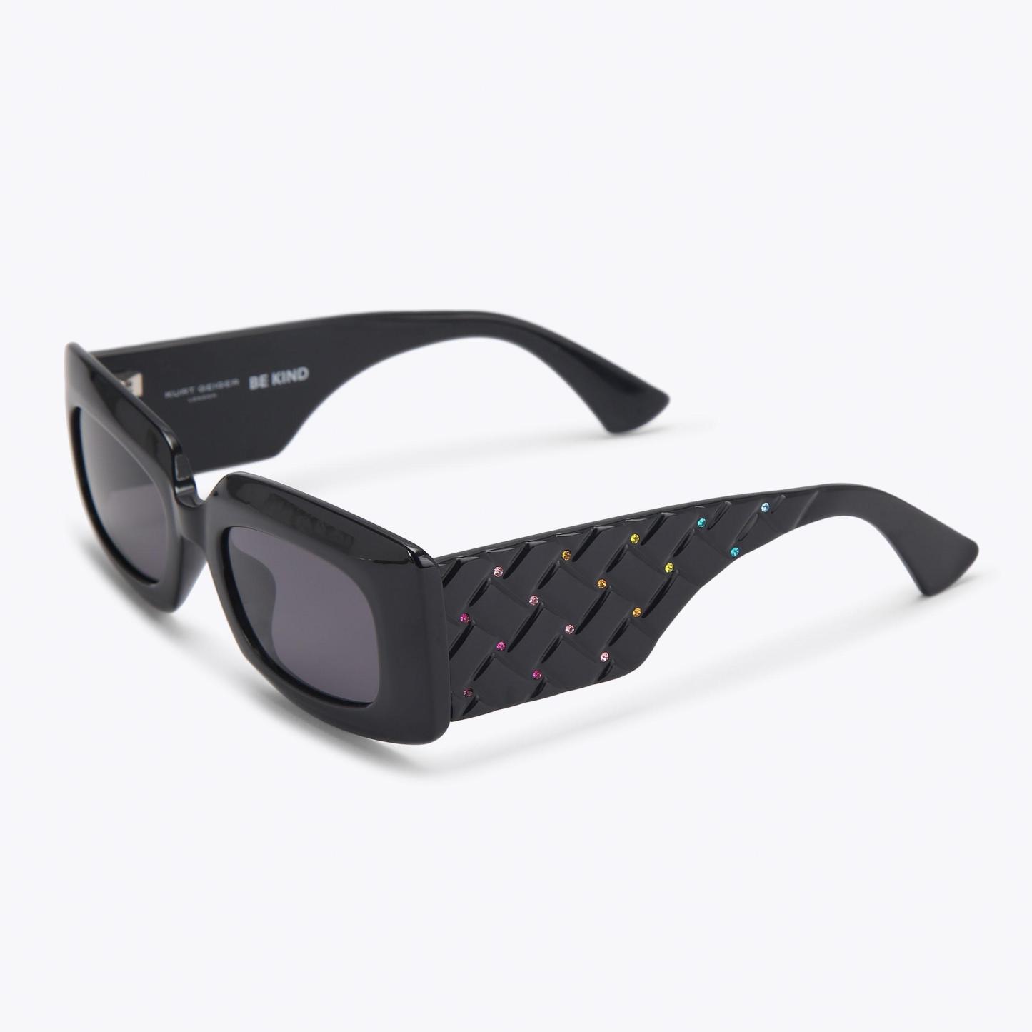 Kurt Geiger London Kensington Rectangle Sunglasses - Black - view 3