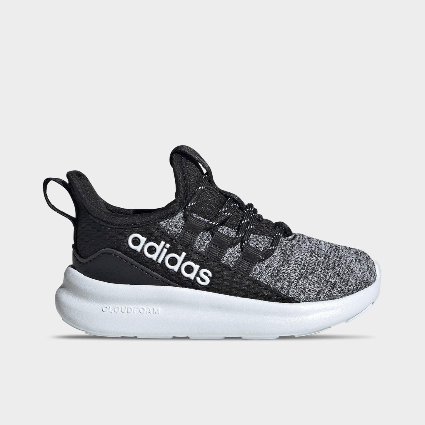 Kids' Toddler adidas Lite Racer Adapt 8.0 Stretch Lace Casual Shoes - Core Black/Footwear White - Left shoe facing left. Outside of the shoe.