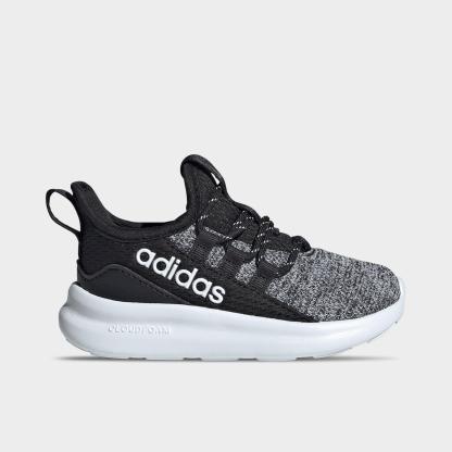 Kids' Toddler adidas Lite Racer Adapt 8.0 Stretch Lace Casual Shoes - Core Black/Footwear White - Left shoe facing left. Outside of the shoe.