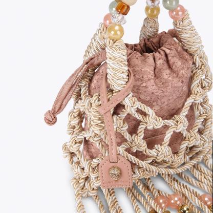 Kurt Geiger London Mini Macrame Rope Bag - Beige - view 4