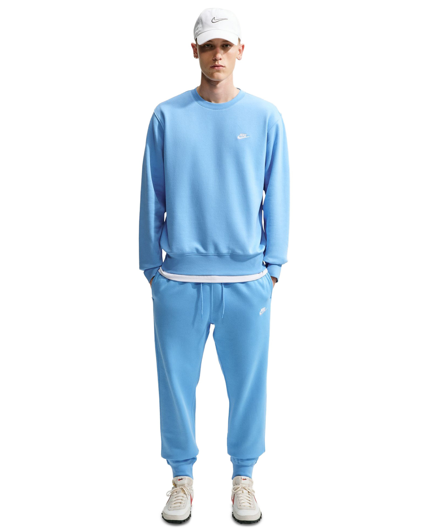 Nike Men's Sportswear Club Drawstring Jogger Pants - Football Blue/White