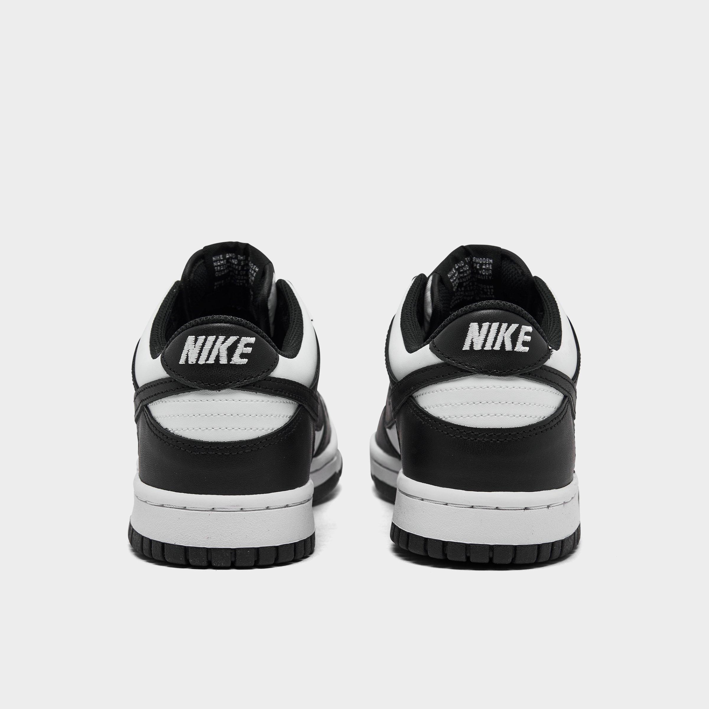 Big Kids' Nithtke Dunk Low Casual Shoes - Part 2 - White/Black/White - Back view