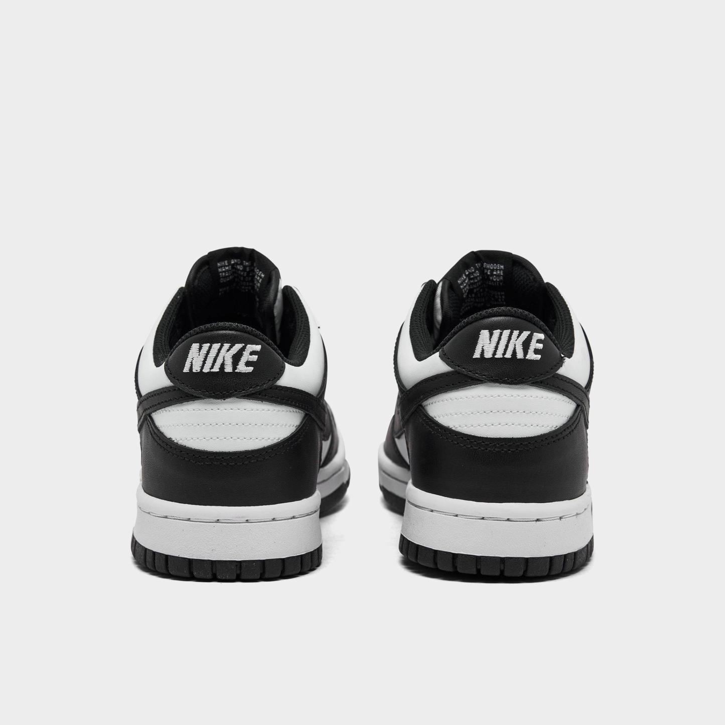 Big Kids' Nithtke Dunk Low Casual Shoes - Part 2 - White/Black/White - Back view