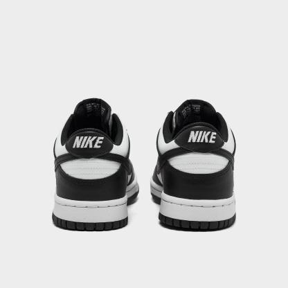 Big Kids' Nithtke Dunk Low Casual Shoes - Part 2 - White/Black/White - Back view