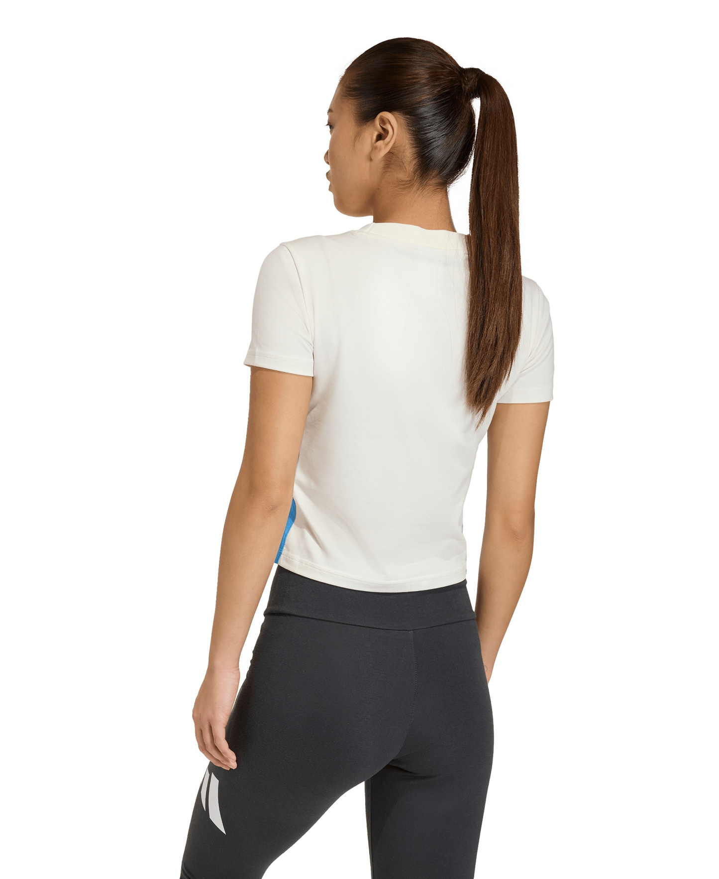 adidas Women's Essentials Slim-Fit Short-Sleeve Baby T-Shirt - White