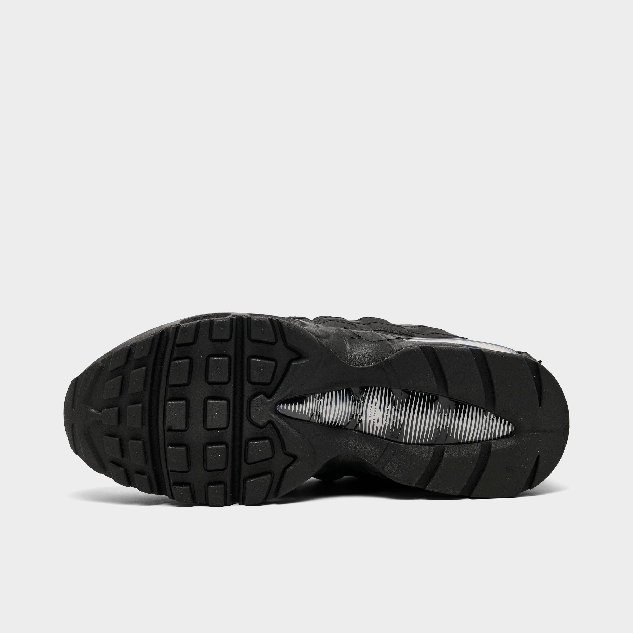 Women's Nithtke Air Max 95 Big Bubble Casual Shoes - Part 2 - Black/Reflect Silver/White/Metallic Silver - Bottom view