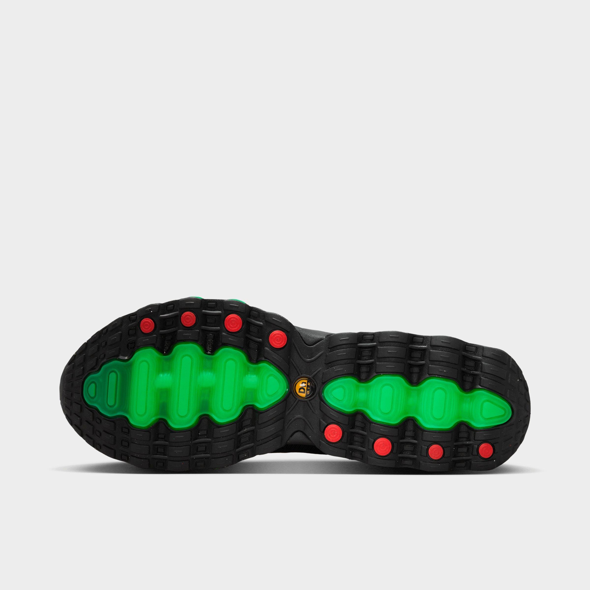 Men's Nithtke Air Max Dn8 Casual Shoes - Black/Dark Smoke Grey/Black/Green Strike - Bottom view