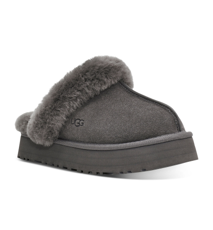 UGG® Women's Disquette Slip-On Clog Slippers - Charcoal