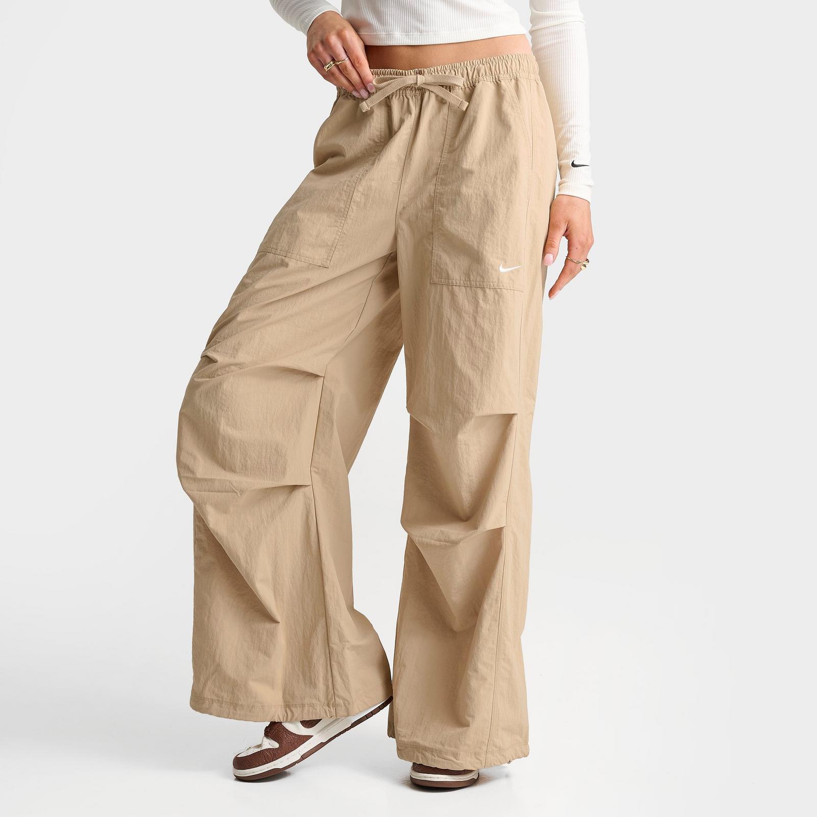 Women's Nike Sportswear Loose Mid-Rise Structured Pants - Linen/Sail