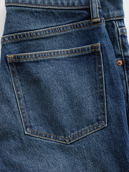 High Rise ’90s Slim Straight Crop Jeans - dark indigo