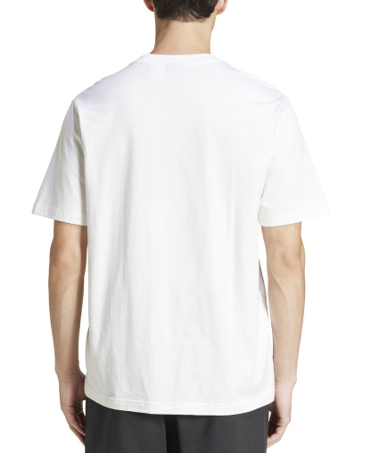 adidas Men's Essentials Linear Logo Graphic Regular-Fit T-Shirt - White/Black