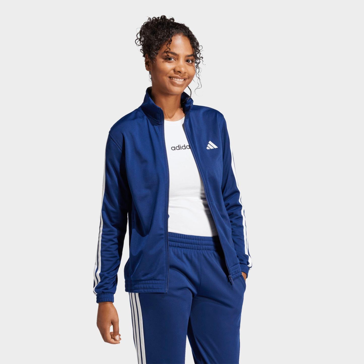 Women's adidas Sportswear DAYREADY Full-Zip Track Top - Dark Blue/White