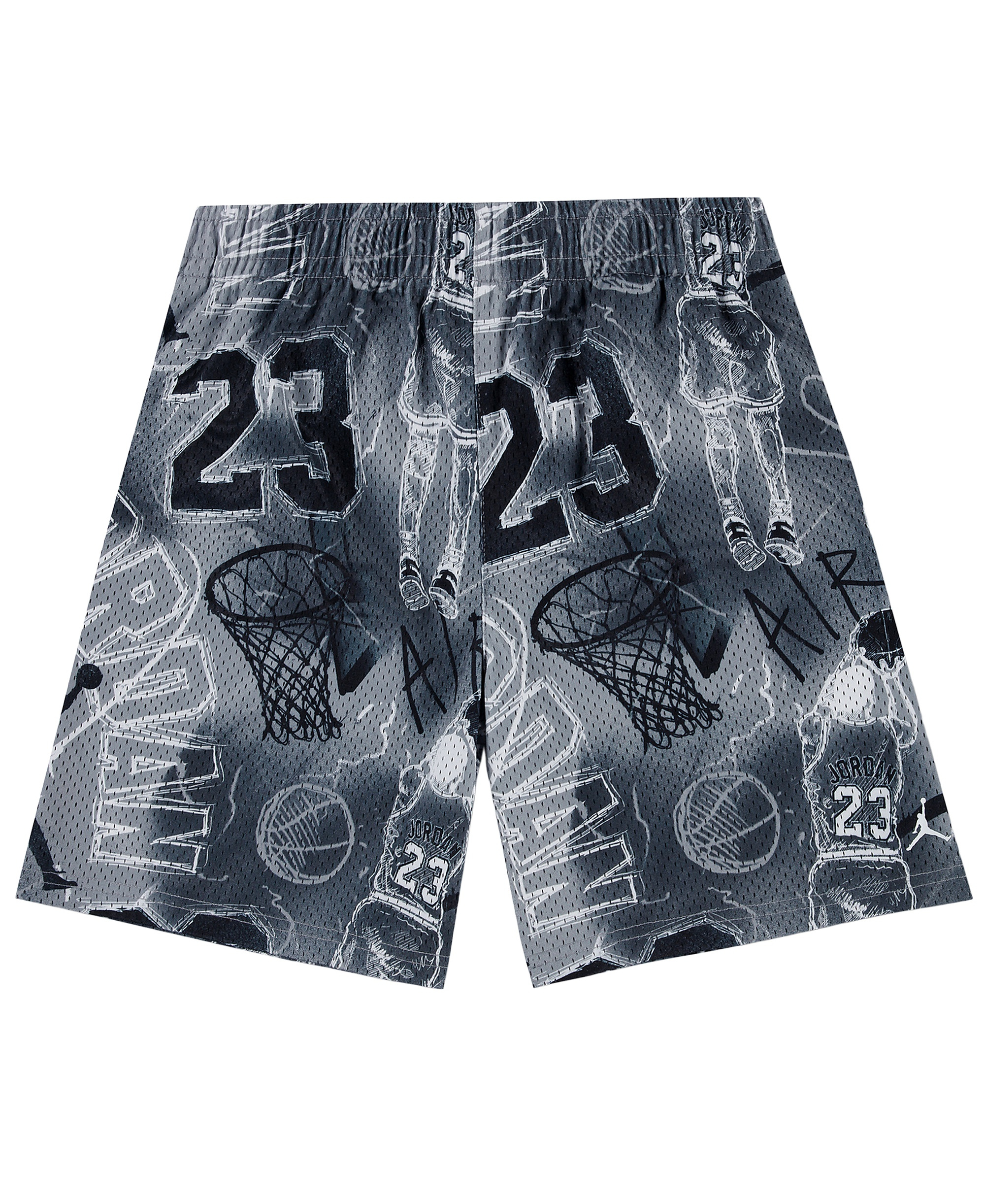 Jordan Boys' 8-20 Notebook Doodle Printed Shorts - Light Smoke Gray