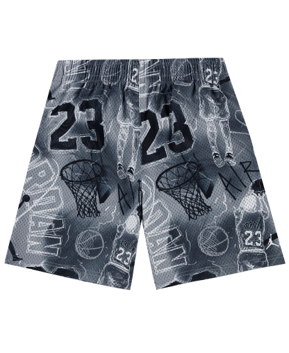 Jordan Boys' 8-20 Notebook Doodle Printed Shorts - Light Smoke Gray