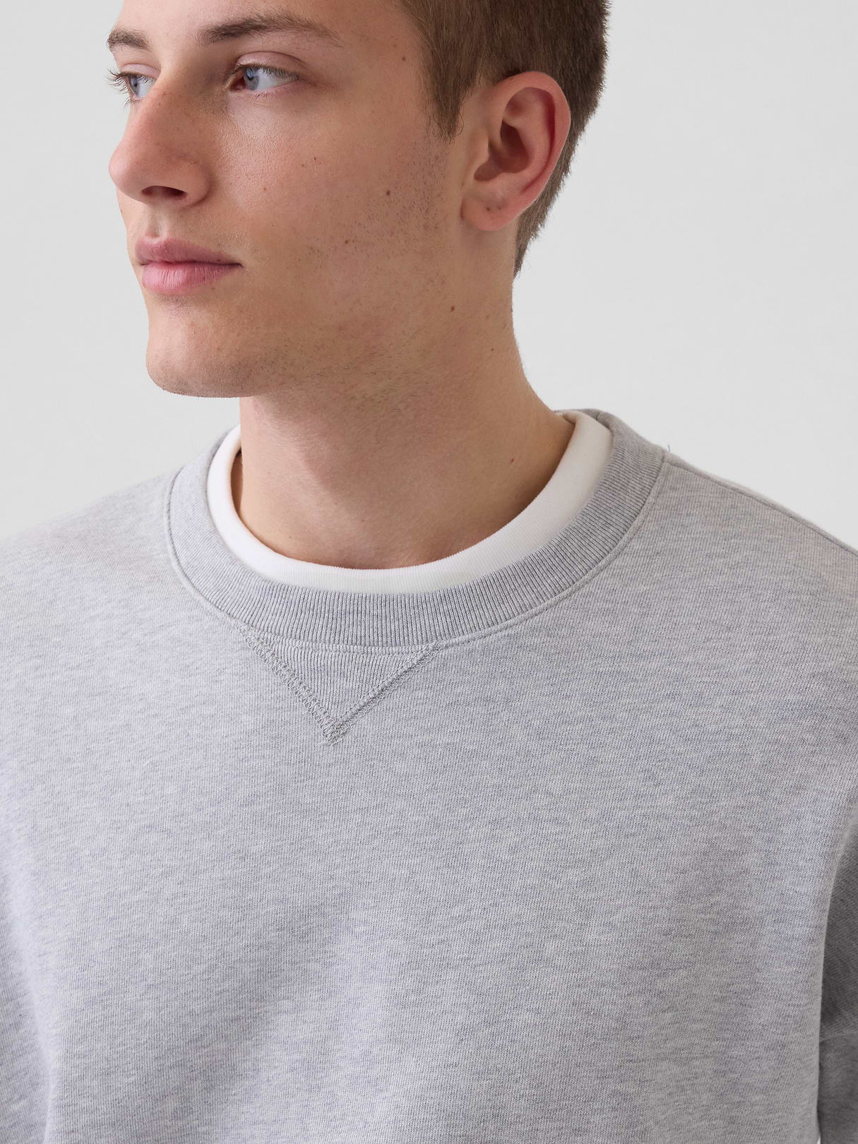Adult Heavyweight French Terry Oversized Sweatshirt - Light heather grey