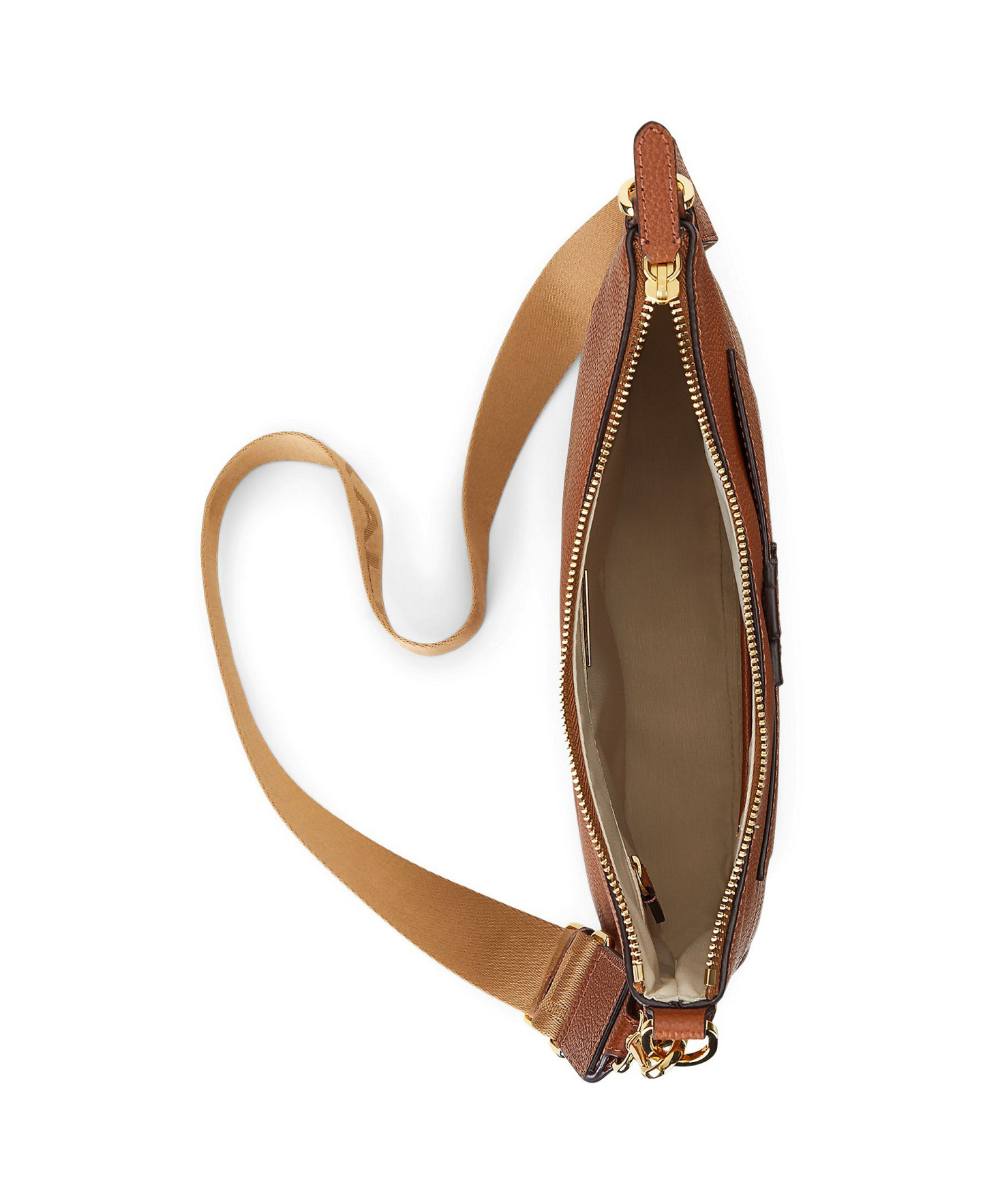 Lauren Ralph Lauren Cameryn Pebbled Leather Small Crossbody - Lauren Tan