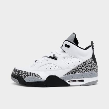 Men's Air Jordan Son of Mars Low Casual Shoes - White/Black/Cement Grey/Gym Red - Left shoe facing left. Outside of the shoe. - view 1