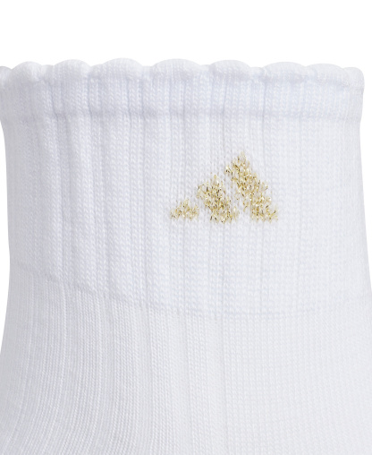 adidas Women's Sport Fashion Quarter Socks, 3-Pack - White/gold Metallic/rose Gold