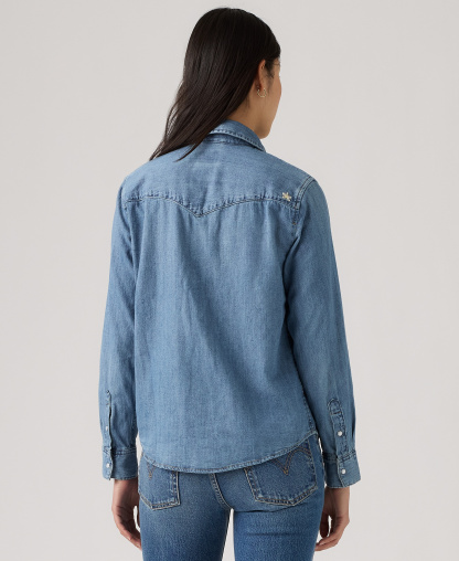 Levi's Women's The Ultimate Western Cotton Denim Shirt - Bee In The Bonnet Western