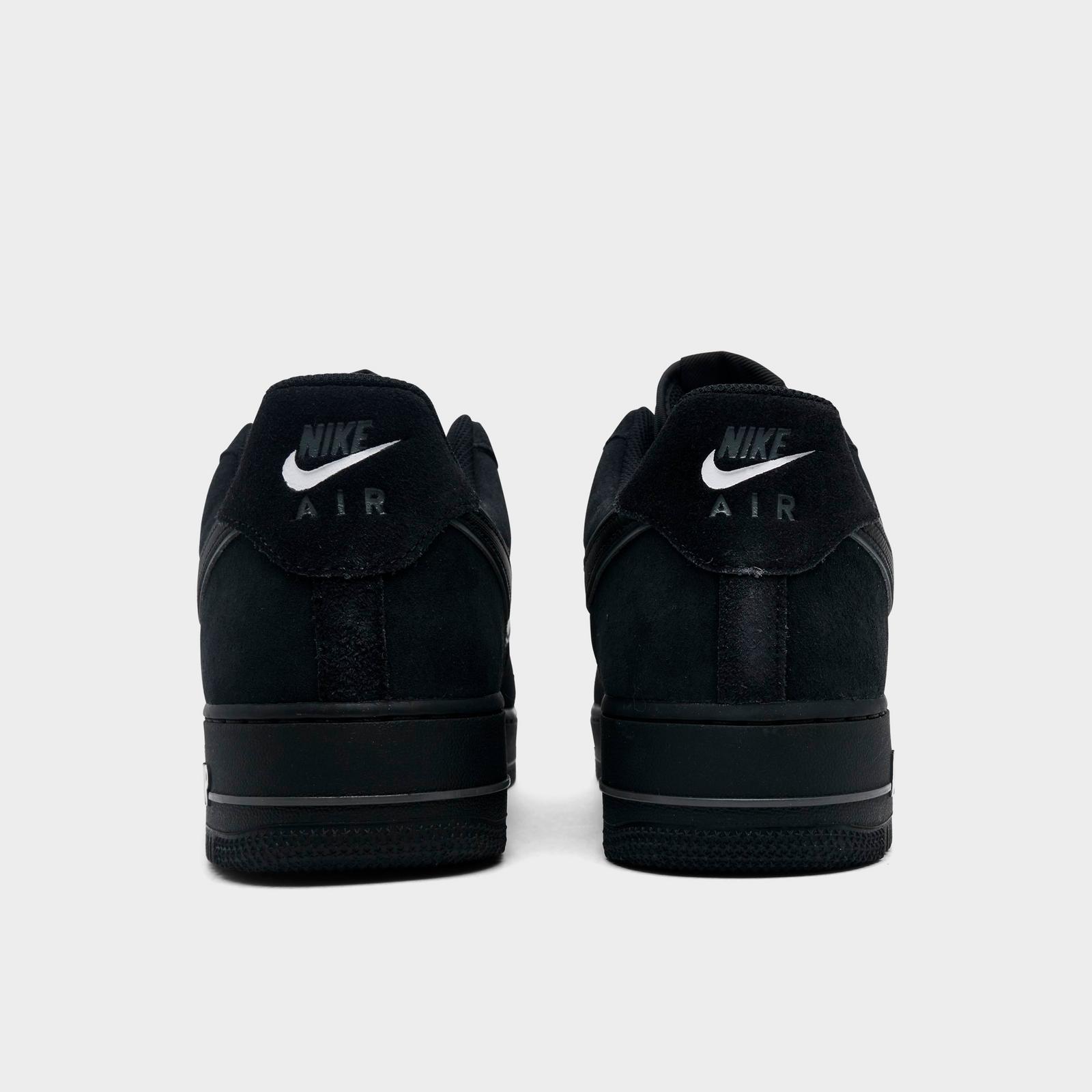 Men's Nike Air Force 1 '07 LV8 Casual Shoes - Black/Black/Iron Grey/White