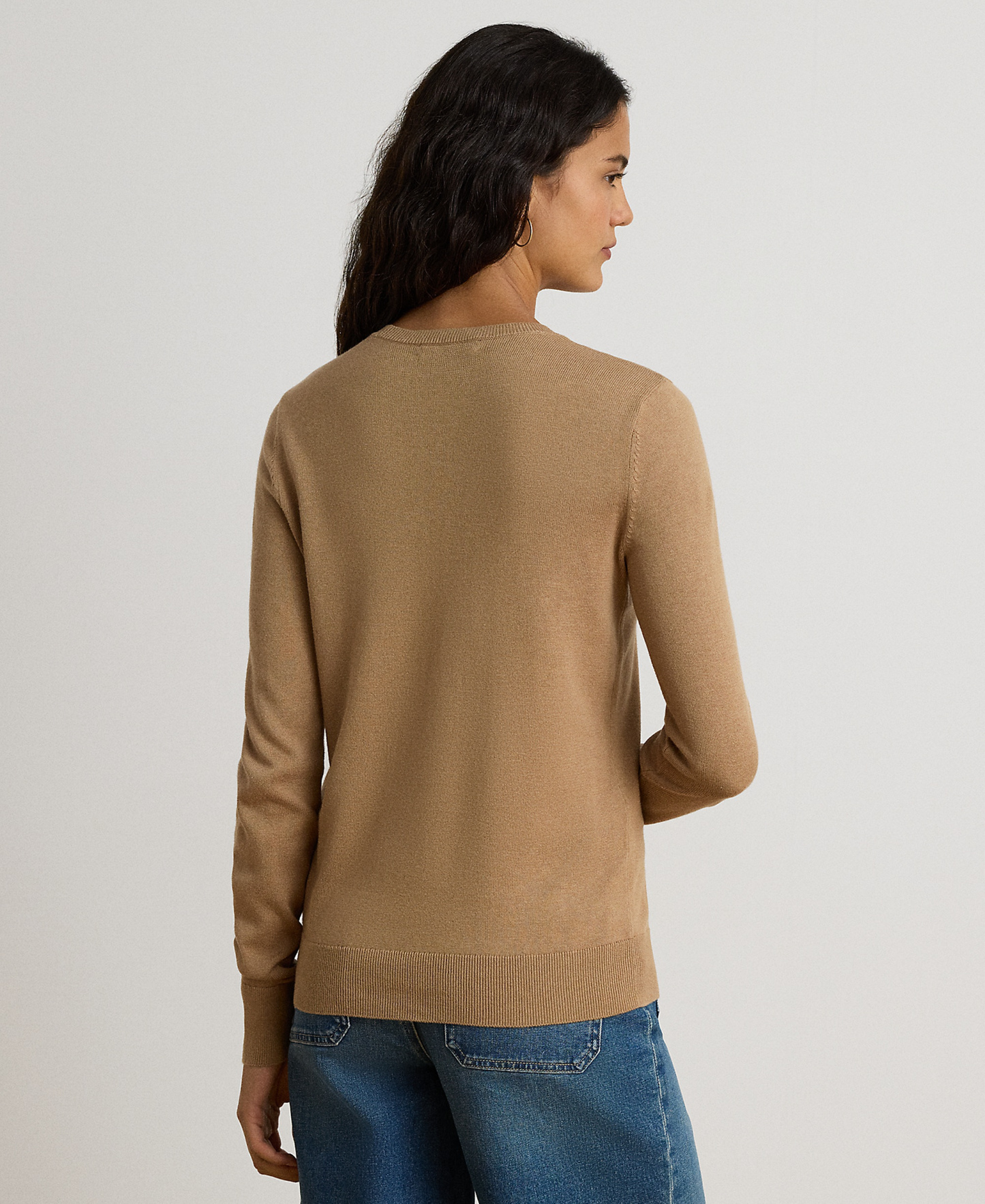 Lauren Ralph Lauren Women's Long-Sleeve Crewneck Sweater - Lauren Camel