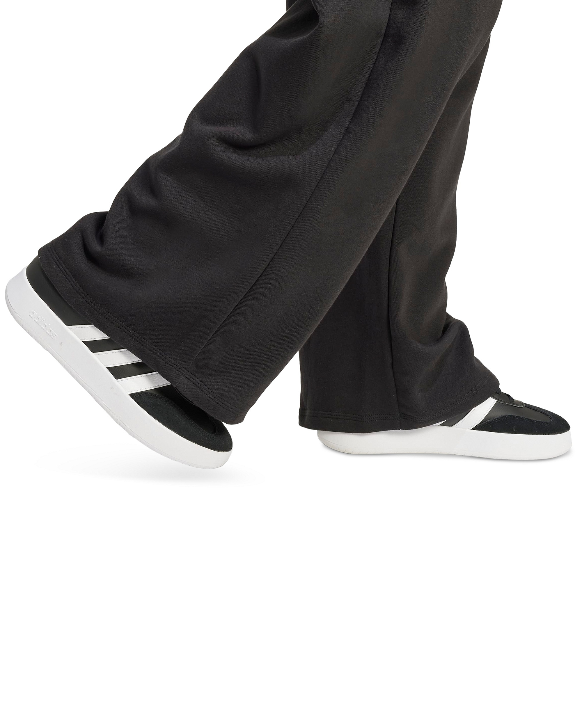 adidas Plus Size Essentials Fleece Mid-Rise Sweatpants - Black