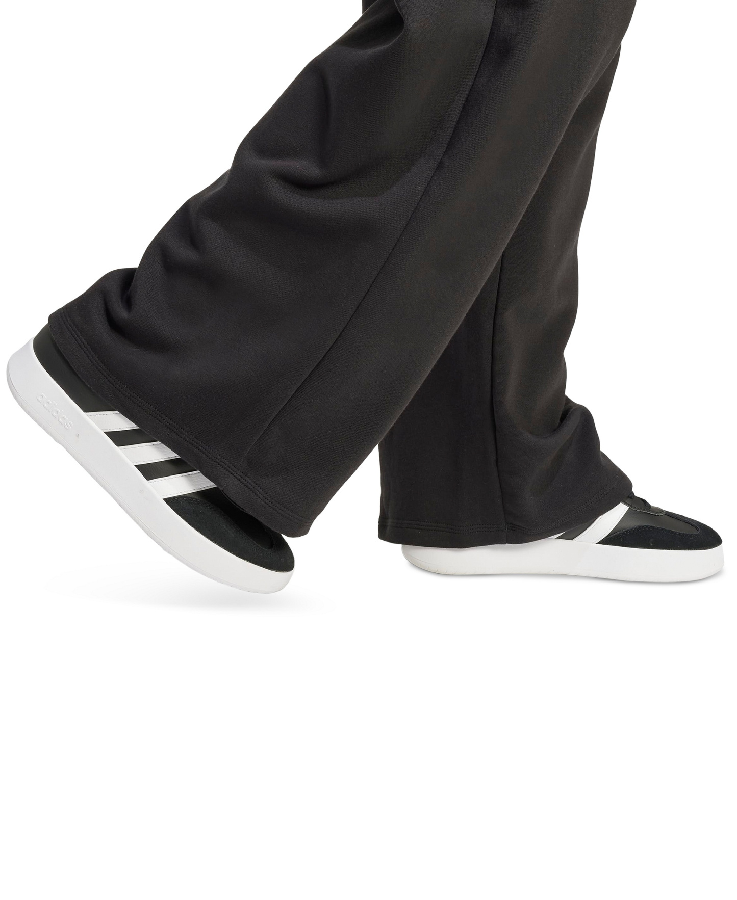 adidas Plus Size Essentials Fleece Mid-Rise Sweatpants - Black