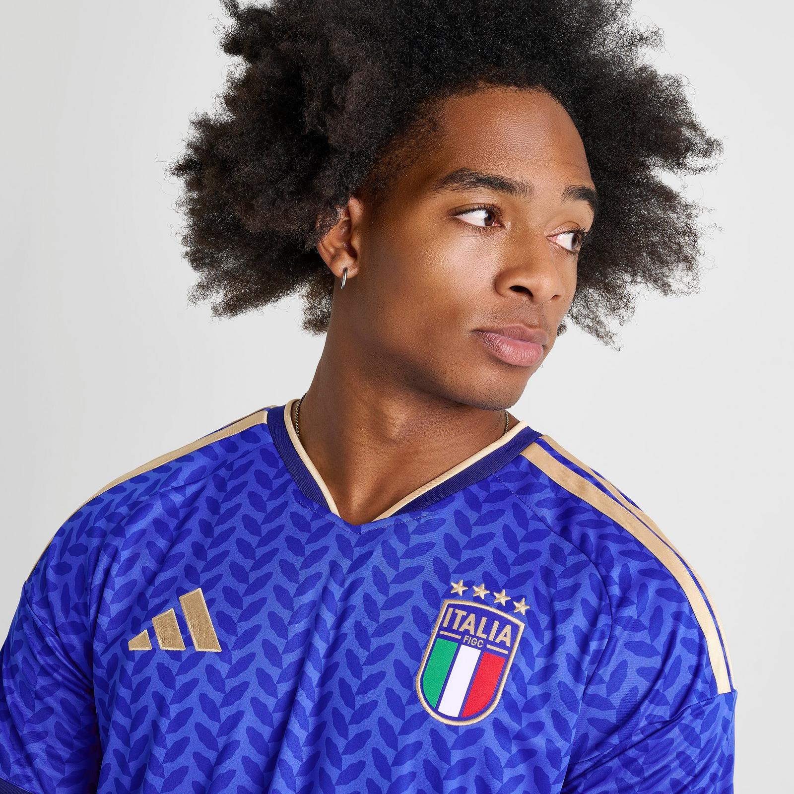 Men's adidas Italy Home Replica Soccer Jersey - Bold Blue - view 5