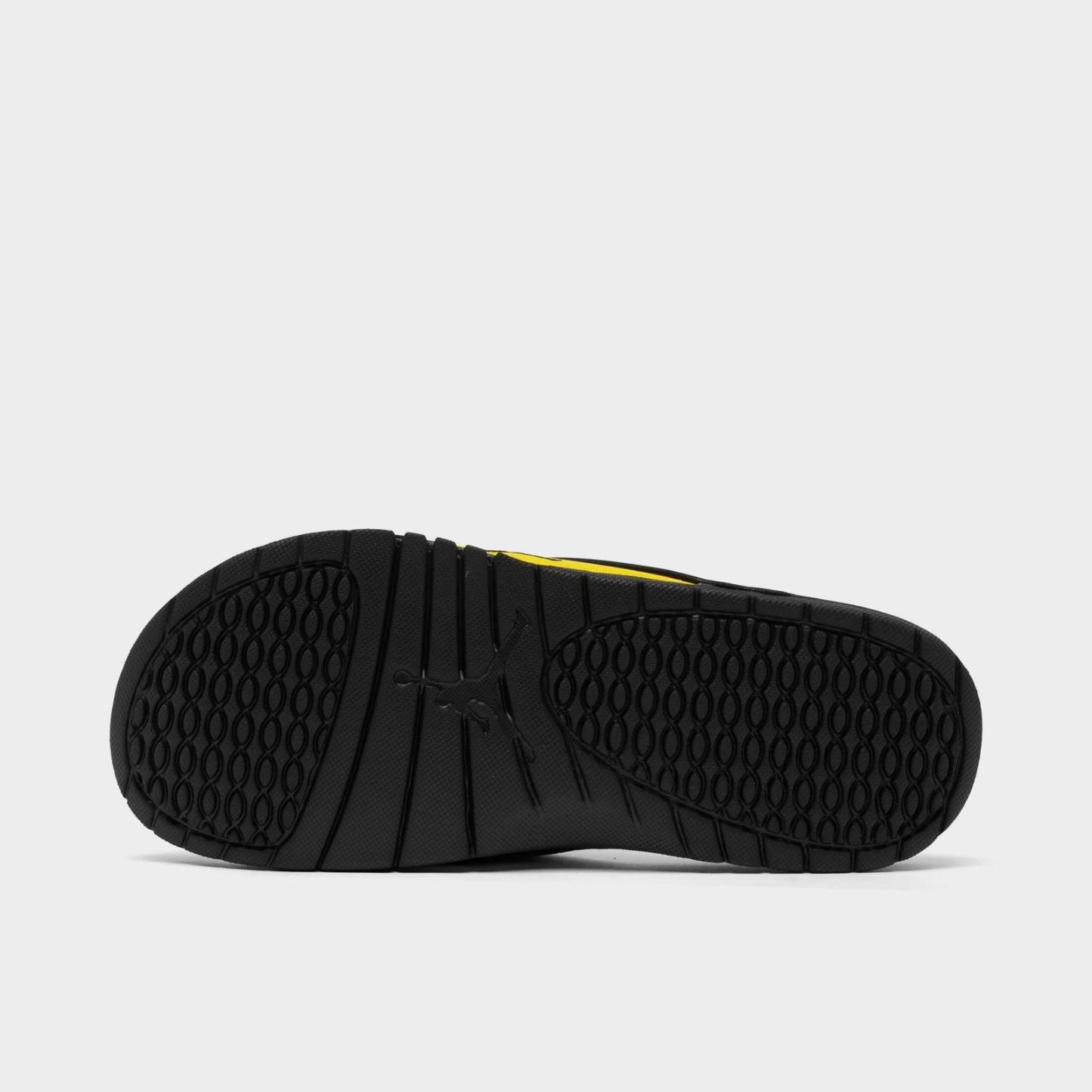 Men's Jordan Hydro 4 Retro Slide Sandals - Black/Tour Yellow - view 6