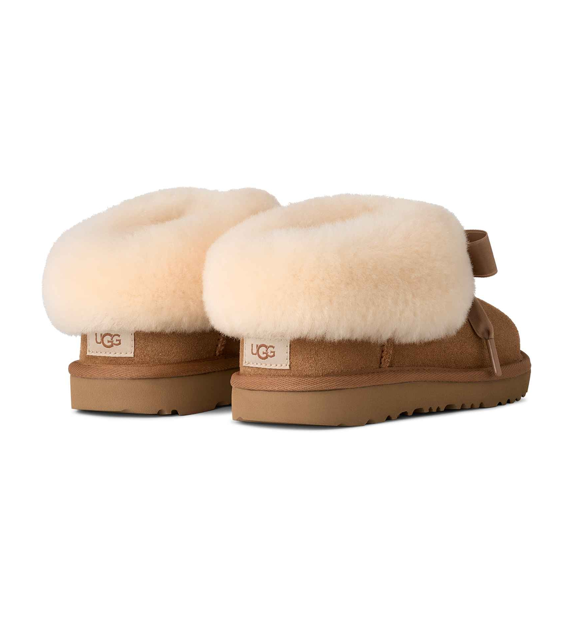 UGG® Kids' Bailey Bow Round Toe Slippers - Chestnut