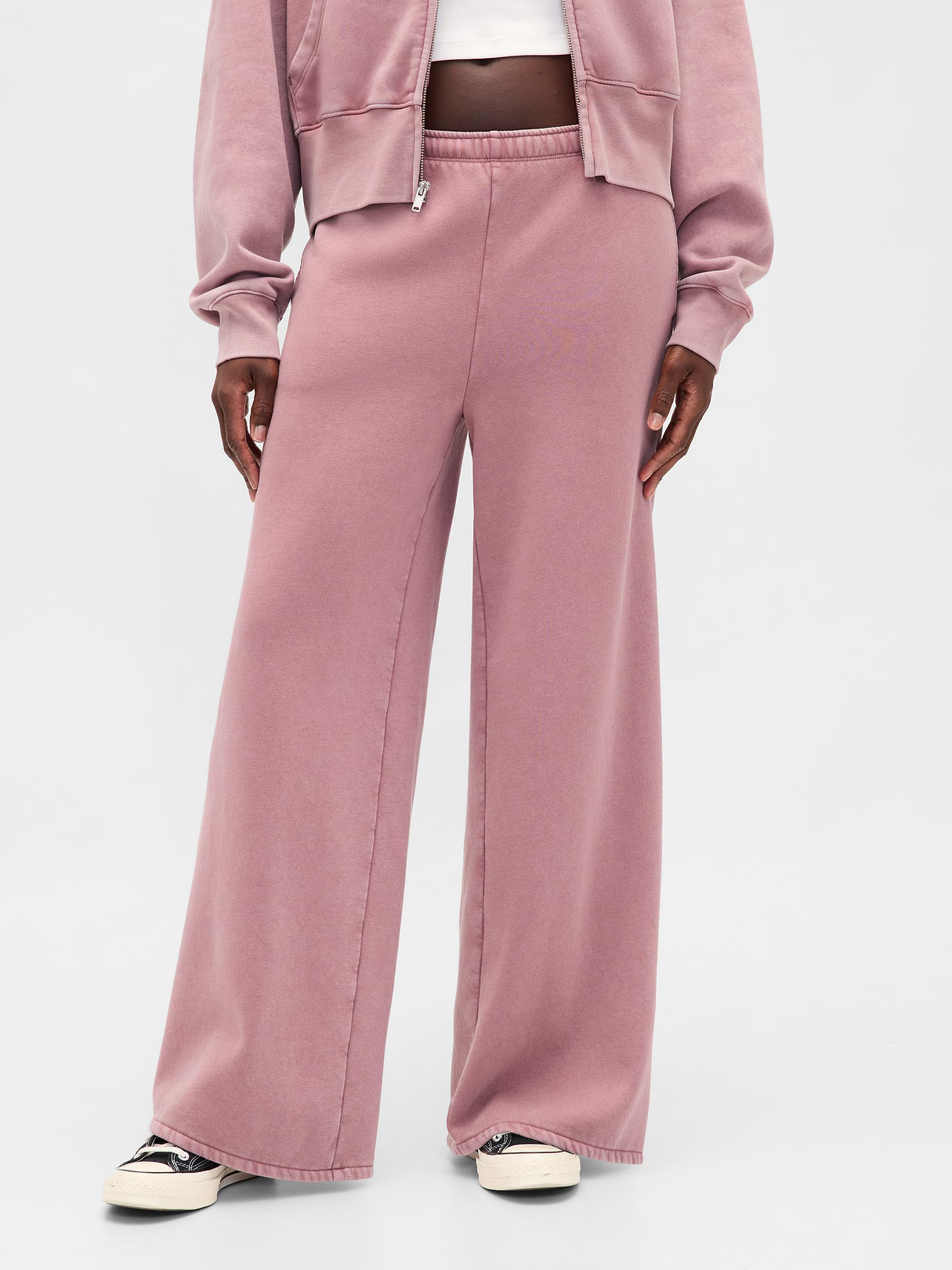 VintageSoft Baggy Sweatpants - Mauve pink wash