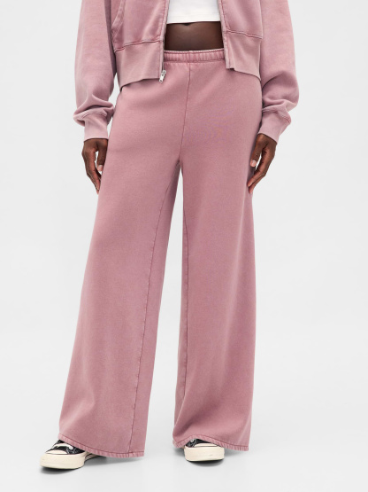 VintageSoft Baggy Sweatpants - Mauve pink wash