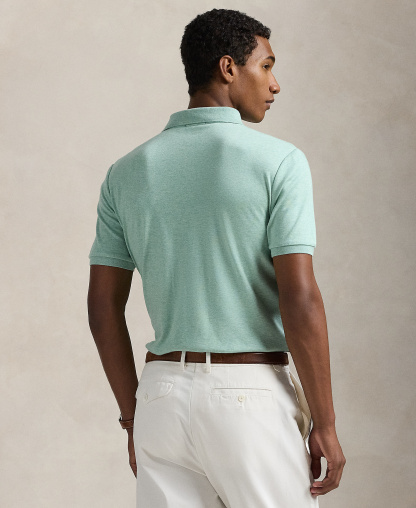 Polo Ralph Lauren Men's Custom Slim Fit Soft Cotton Polo Shirt - Celadon Heather