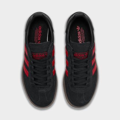 Big Kids' adidas Originals Handball Spezial Casual Shoes - Part 1 - Core Black/Pure Ruby - Top view