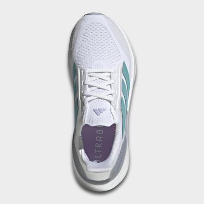 Women's adidas Ultraboost 5X Running Shoes - Cloud White/Mint Ton/Glow Purple - Top view