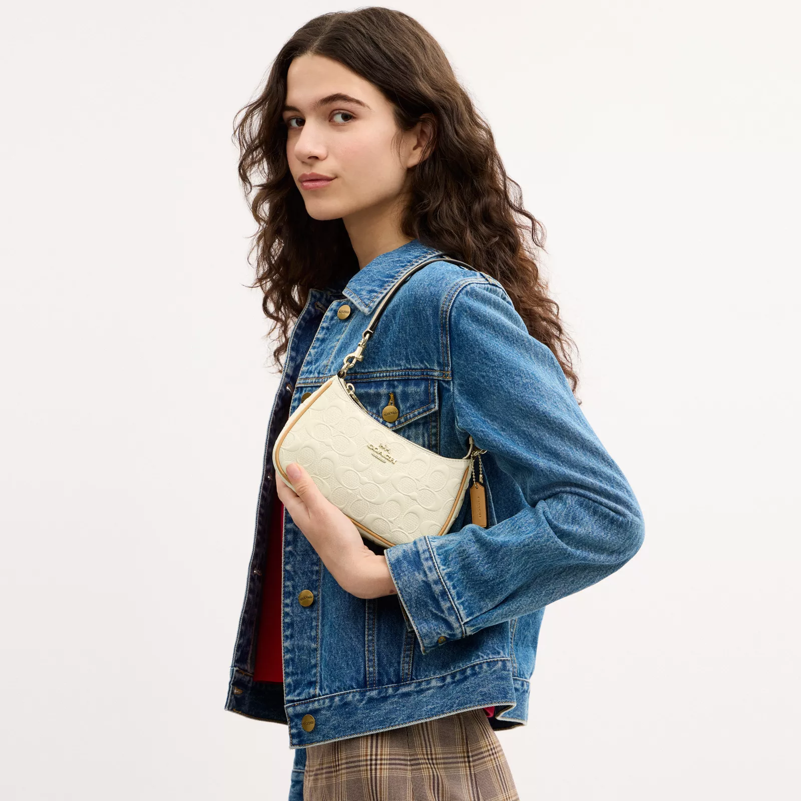 Teri Mini Crossbody Bag In Signature Leather - Gold/Light Lemon - view 2