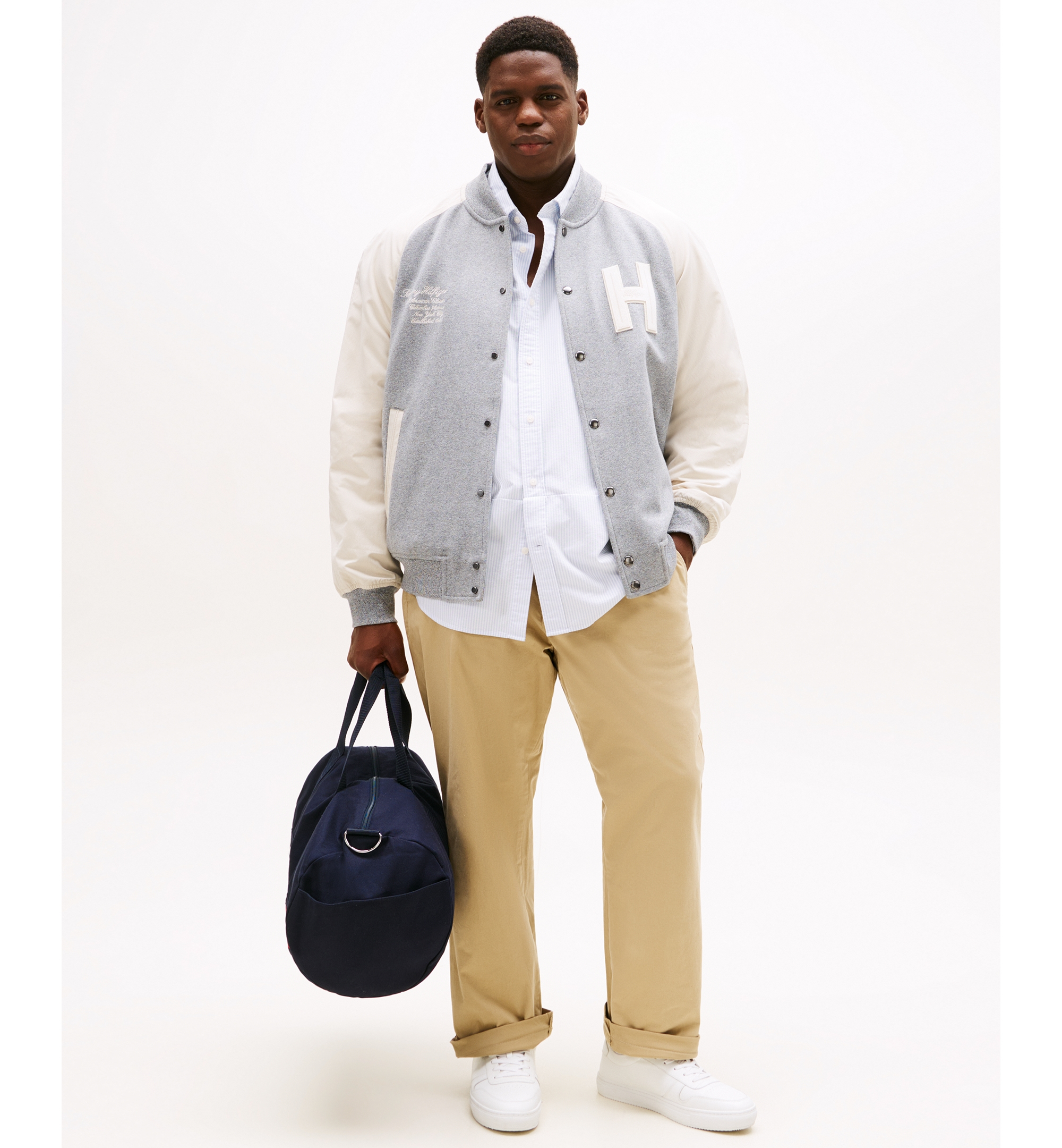 Tommy Hilfiger Men's Big & Tall TH Flex Stretch Custom-Fit Chino Pants - Mallet