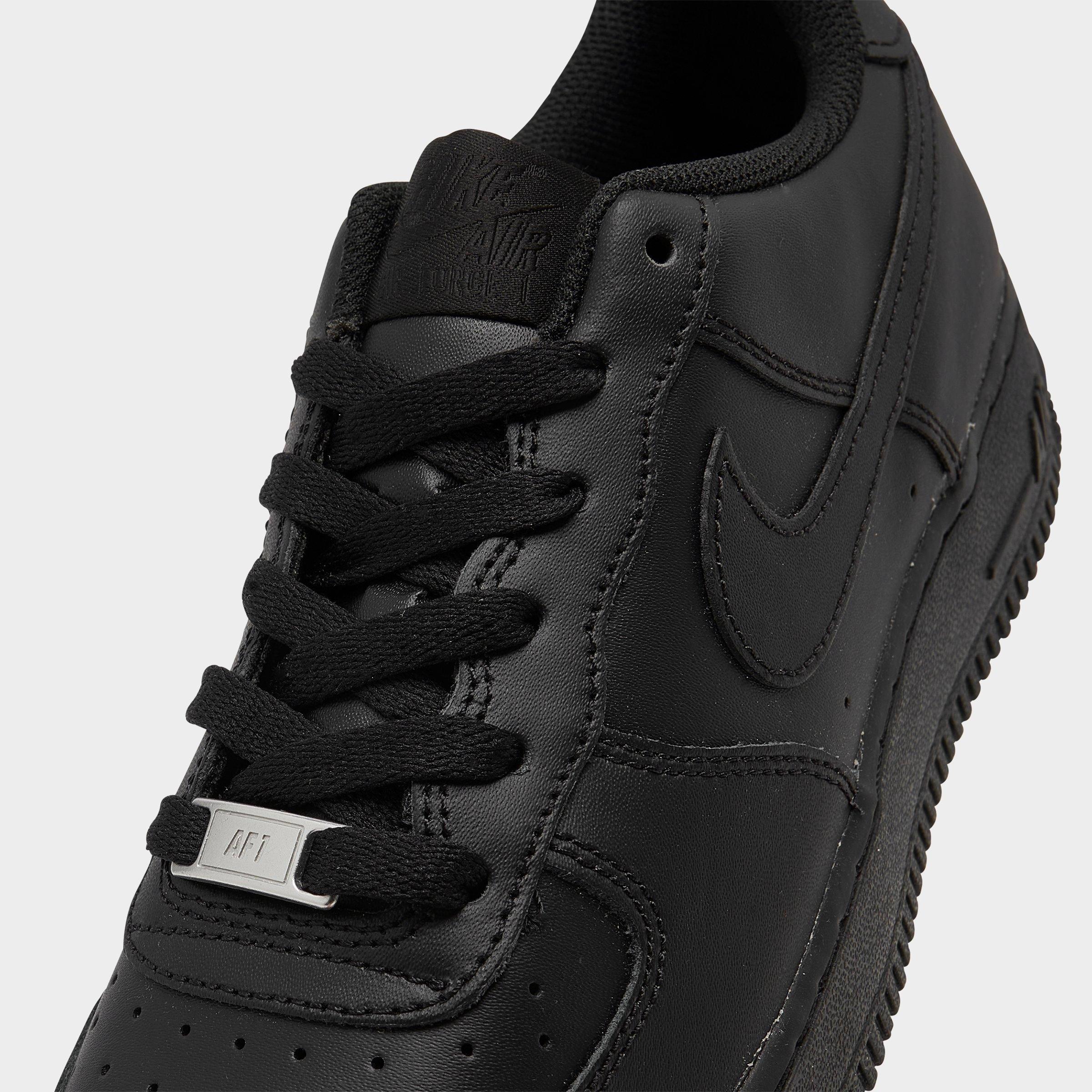 Big Kids' Nithtke Air Force 1 Low Casual Shoes - Black/Black - Detail shot