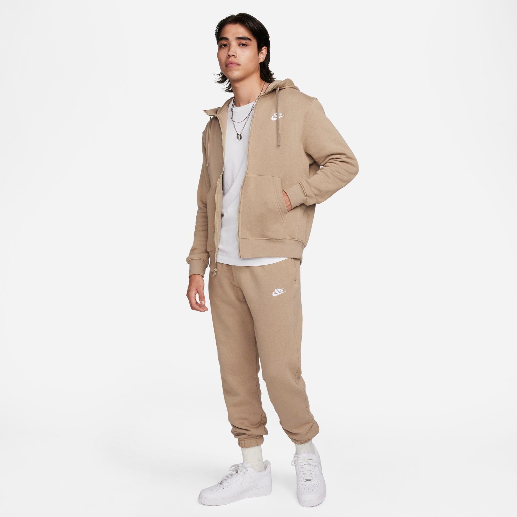 Nithtke Sportswear Club Fleece Full-Zip Hoodie - Khaki/Khaki/White