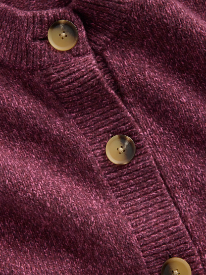CashSoft Oversized Chunky Cardigan - Raspberry ice purple