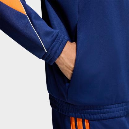 Men's adidas Stadium Track Jacket - Dark Blue/Pure Orange/Off White - view 5