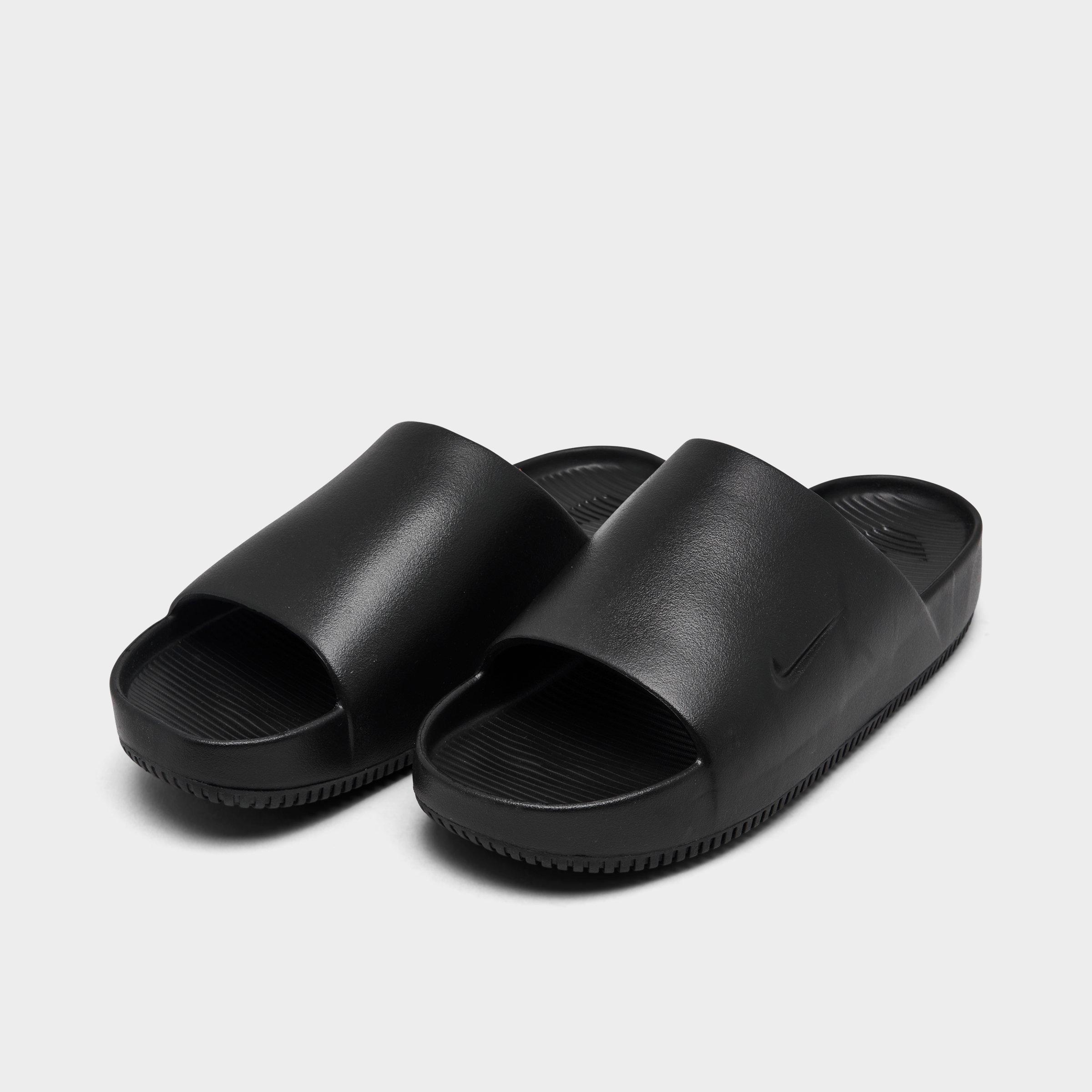 Men's Nithtke Calm Slide Sandals - Black/Black - Both shoes facing left