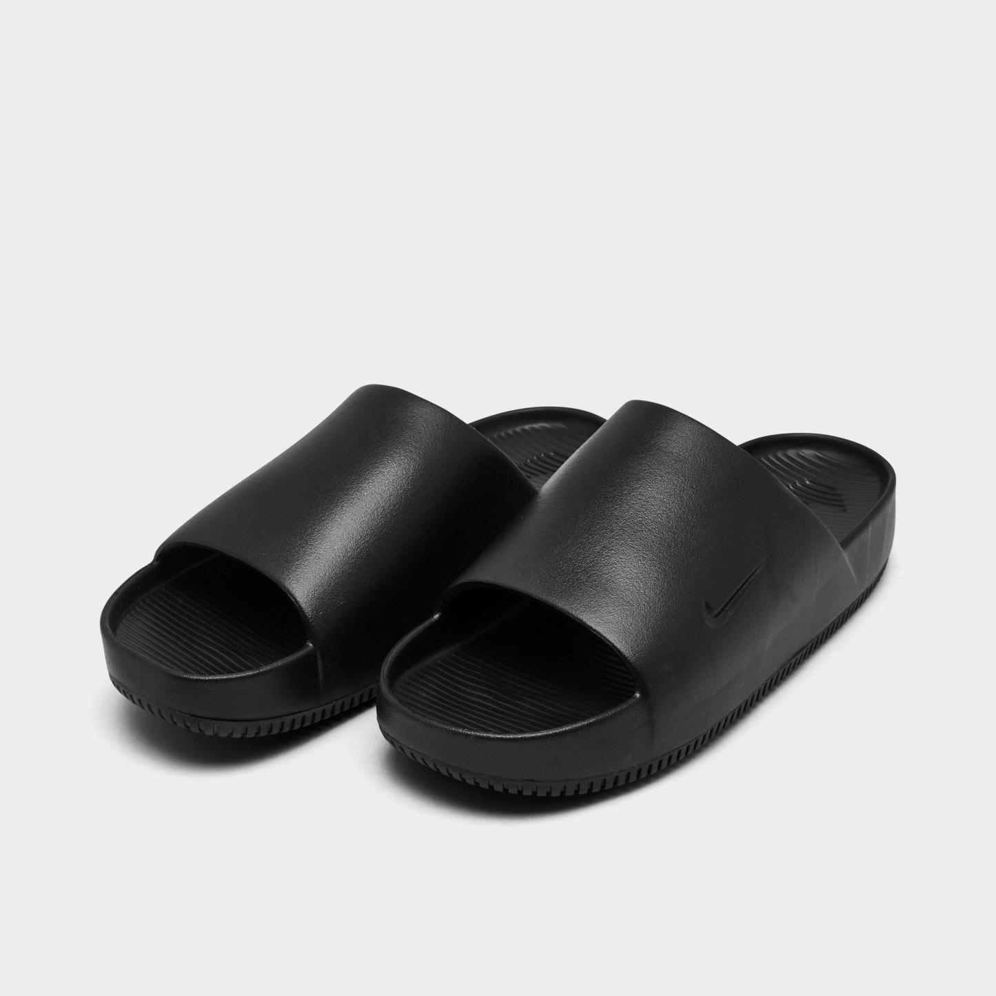 Men's Nithtke Calm Slide Sandals - Black/Black - Both shoes facing left