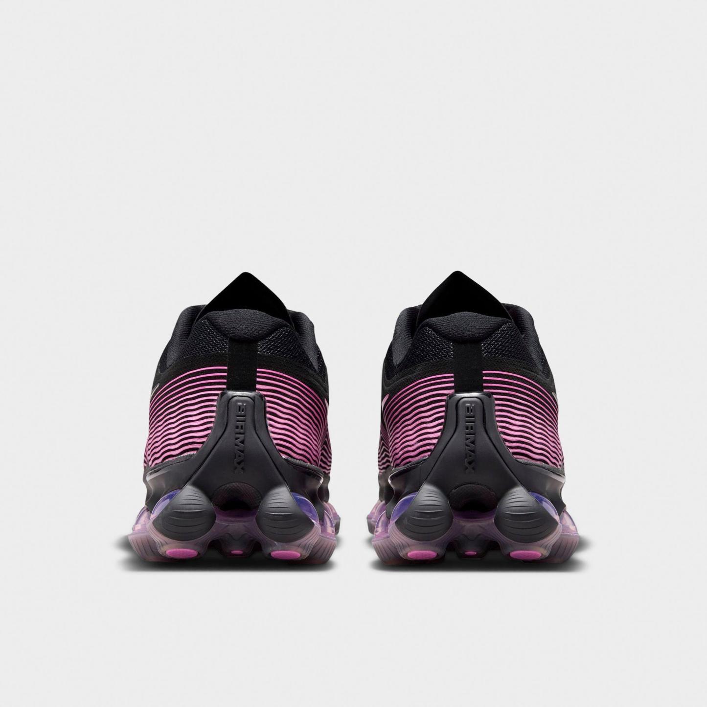 Big Kids' Nithtke Air Liquid Max Casual Shoes - Black/Metallic Silver/Playful Pink - Back view
