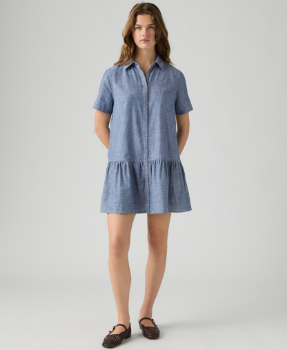 Levi's Women's Cielle Short-Sleeve Collared Mini Dress - Dont Hold Your Breath