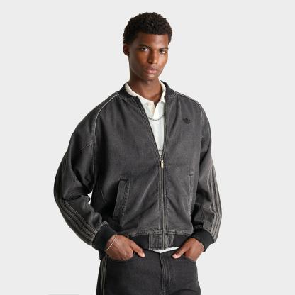 Men's adidas Originals SST Denim Full-Zip Track Top - True Black Denim